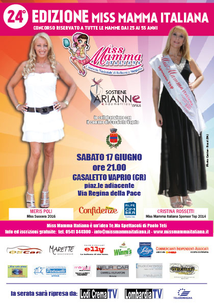 Locandina selezioni Miss Mamma Italiana 2017 Casaletto Vaprio