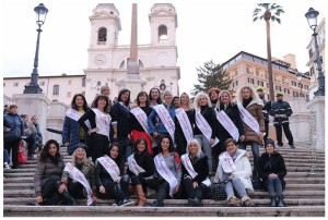 La Nazionale di Miss Mamma Italiana a Roma in Piazza di Spagna