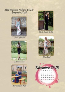 Calendario 2019 Miss Mamma Italiana Gold - Dicembre 2018