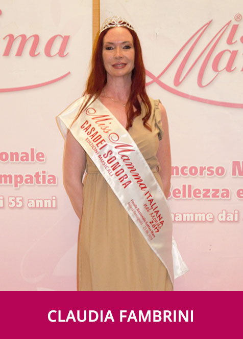 Claudia Fambrini Miss Mamma Italiana nel Mondo