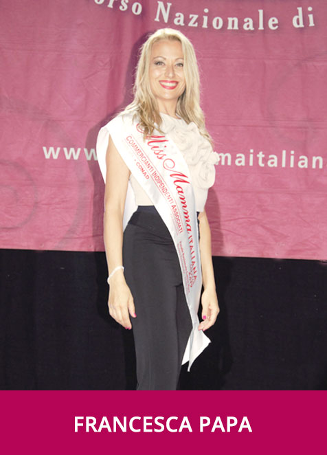 Francesca Papa Miss Mamma Italiana Sorriso Conad 2019