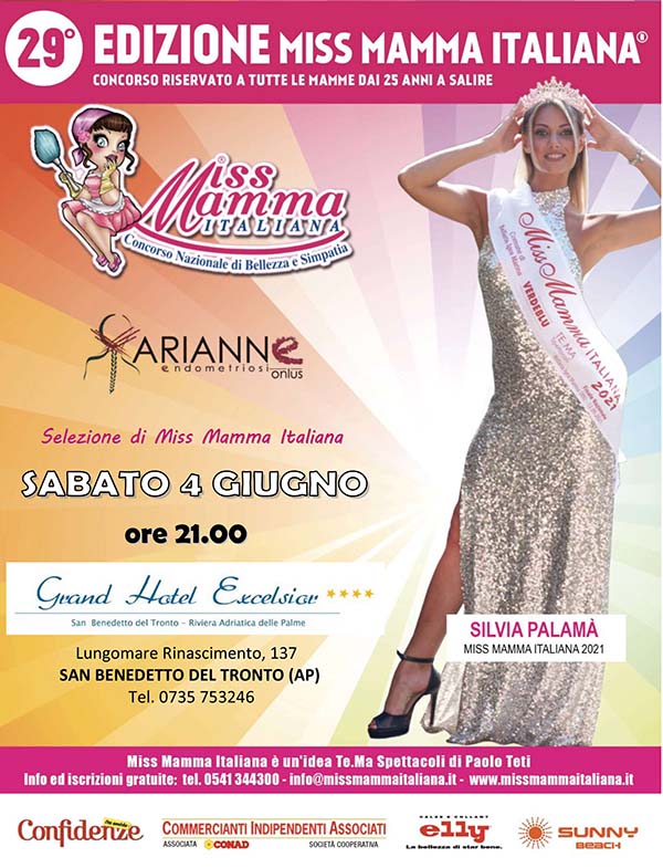Locandina selezione Miss Mamma Italiana 2022 a San Benedetto del Tronto