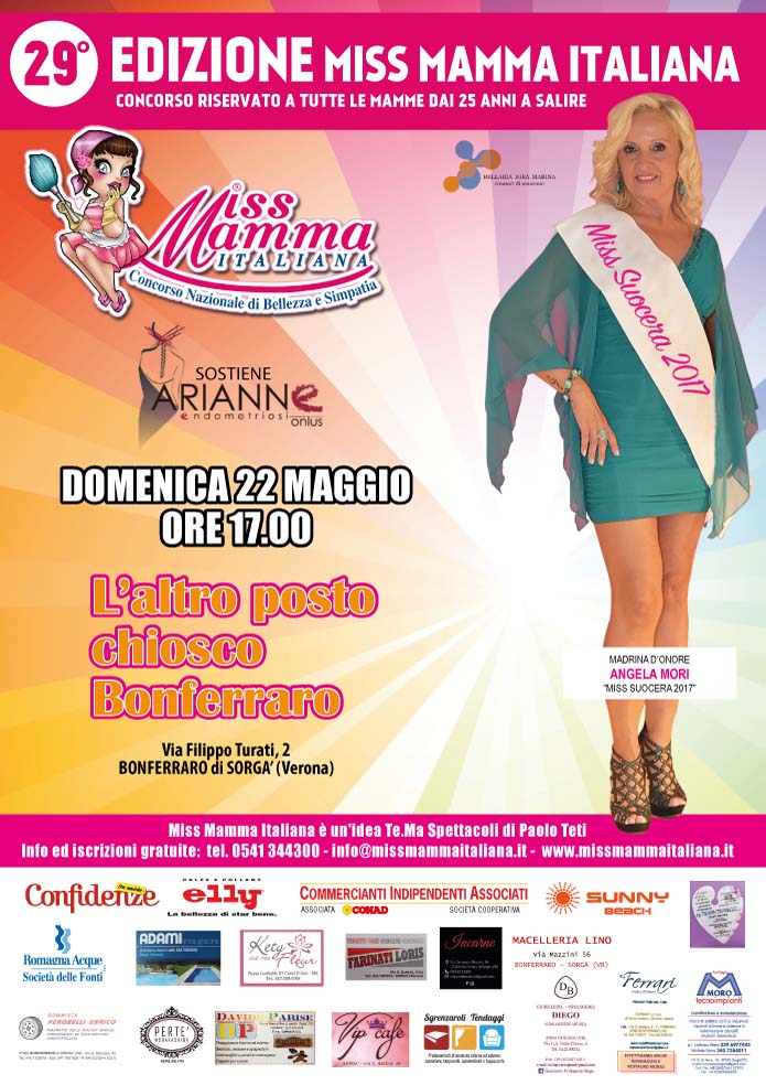 locandina selezione Miss Mamma Italiana 2022 a Bonferraro Verona