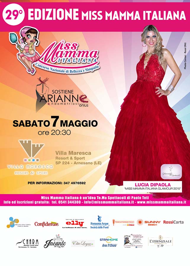 locandina selezione Miss Mamma Italiana 2022 ad Arnesano Lecce