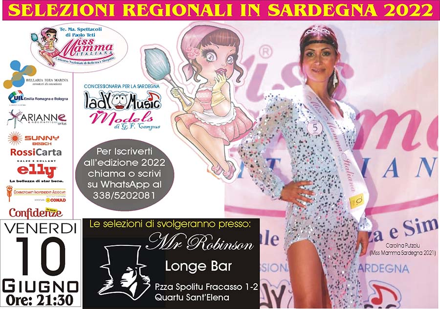 Locandina selezione Miss Mamma Italiana a Quartu Sant'Elena