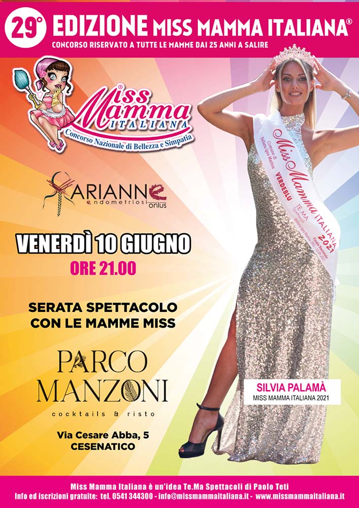 Locandina serata Miss Mamma Italiana a Cesenatico