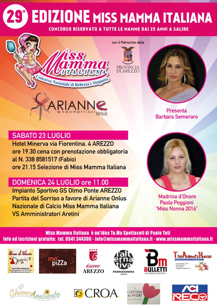 Locandina Miss Mamma Italiana ad Arezzo