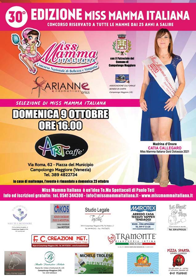 Locandina selezione Miss Mamma Italiana Campolongo Maggiore