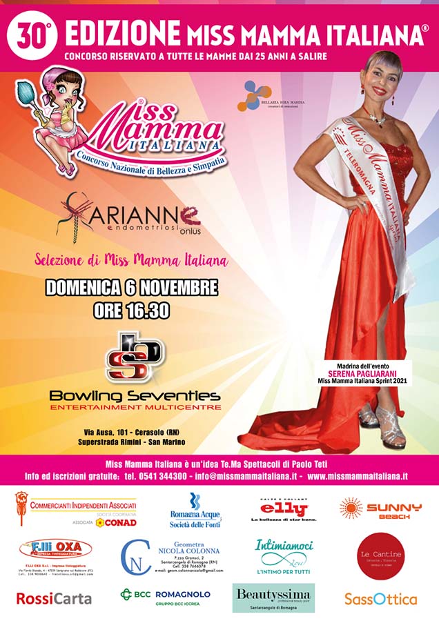 Locandina selezione Miss Mamma Italiana a San Marino