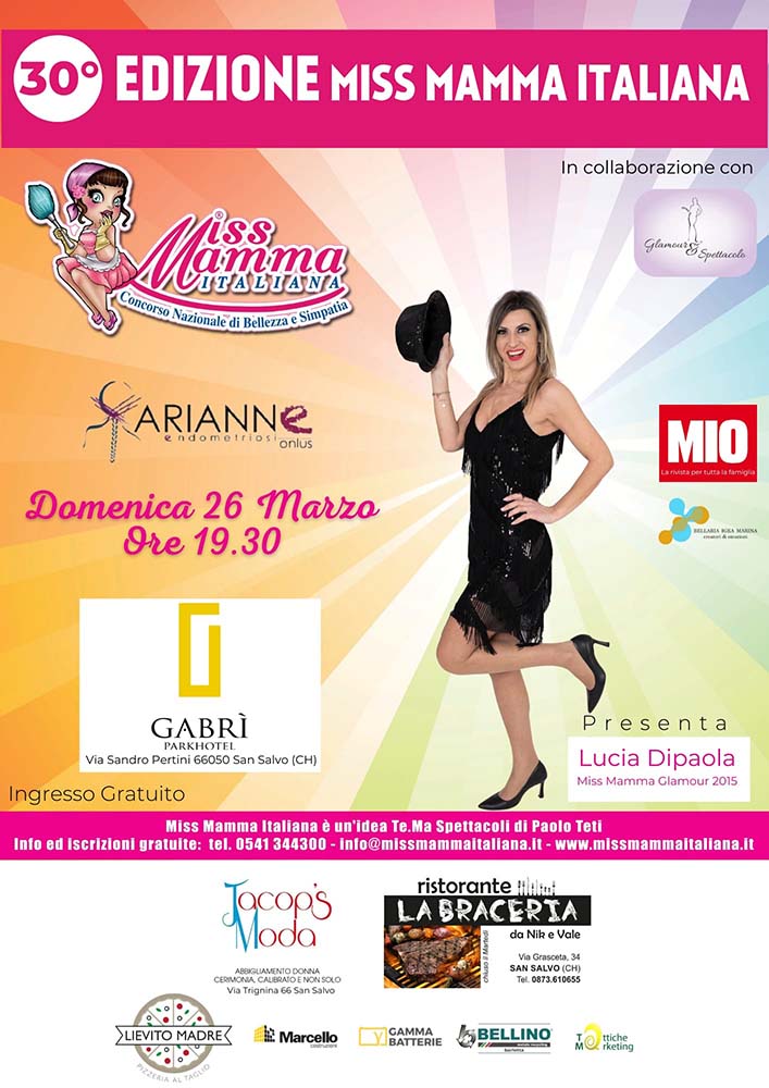 Locandina selezione Miss Mamma Italiana 2023 a San Salvo Chieti