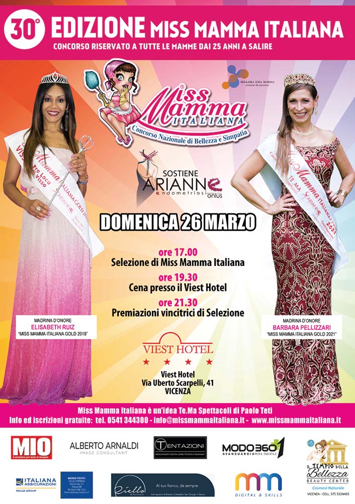Locandina selezione Miss Mamma Italiana 2023 a Vicenza
