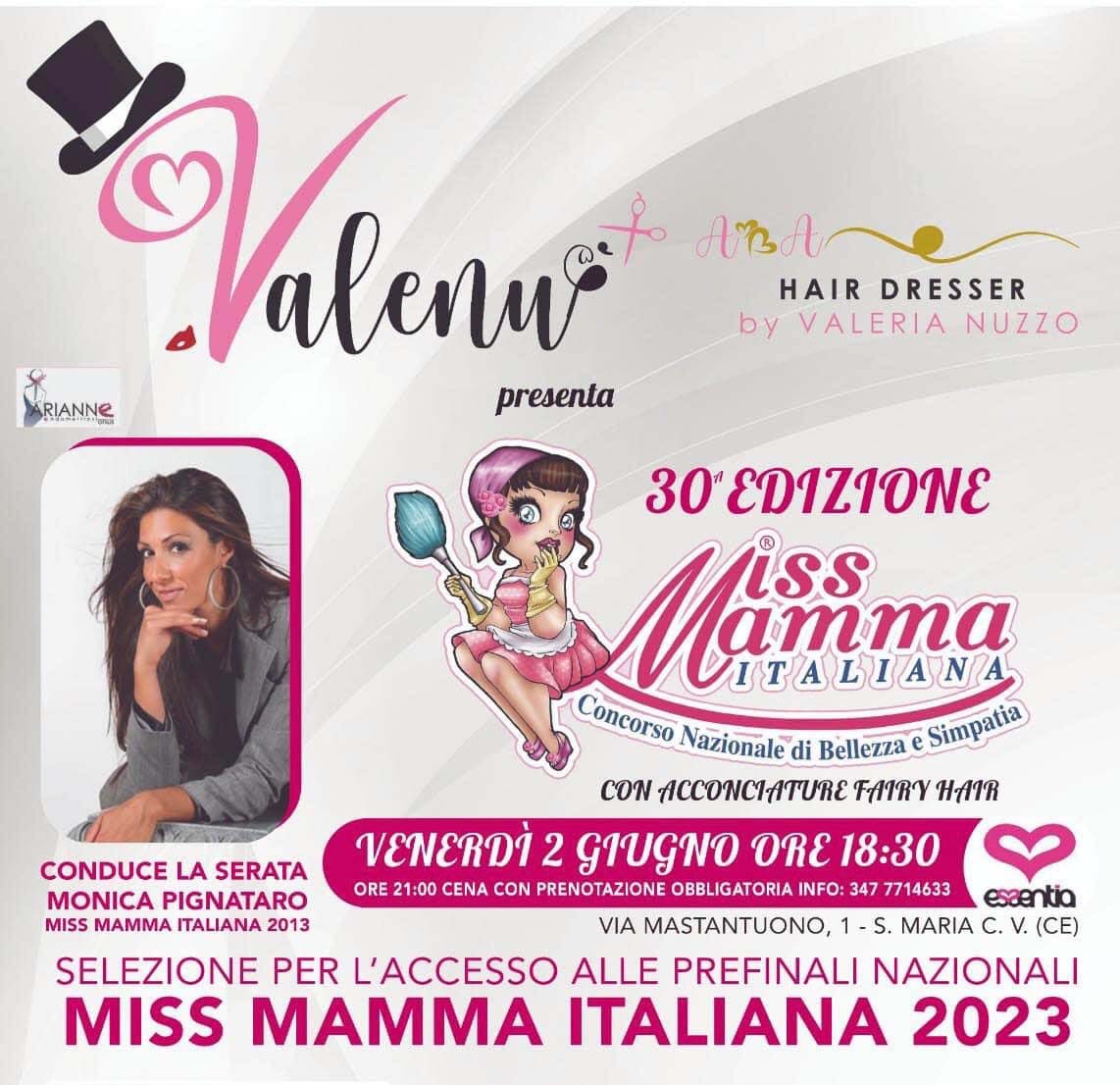 Locandina Miss Mamma Italiana 2023 a Santa Maria Capua Vetere
