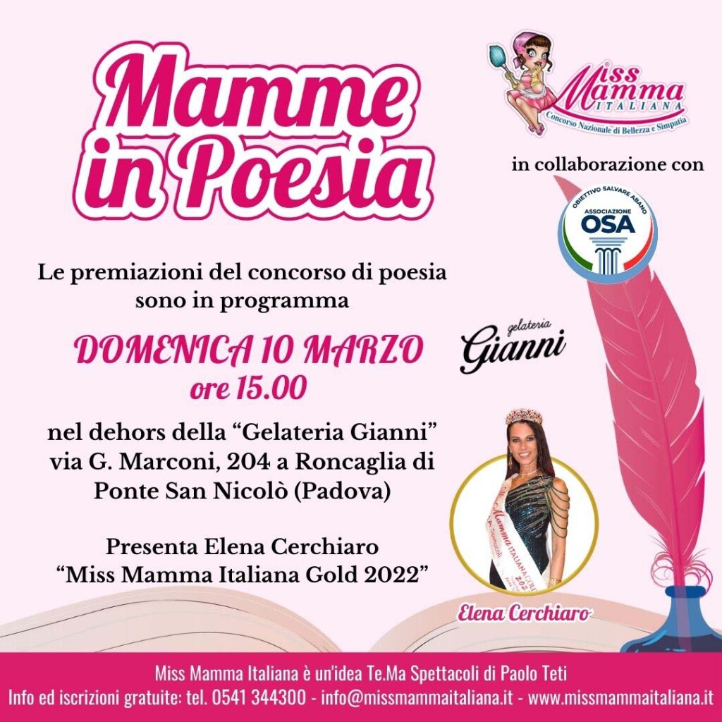 Locandina Mamme in Poesia 2024