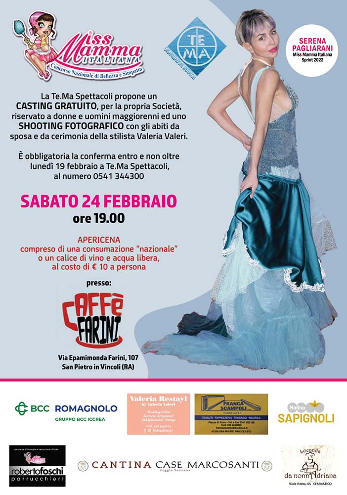 Locandina Miss Mamma Italiana Shooting e casting a San Pietro in Vincoli